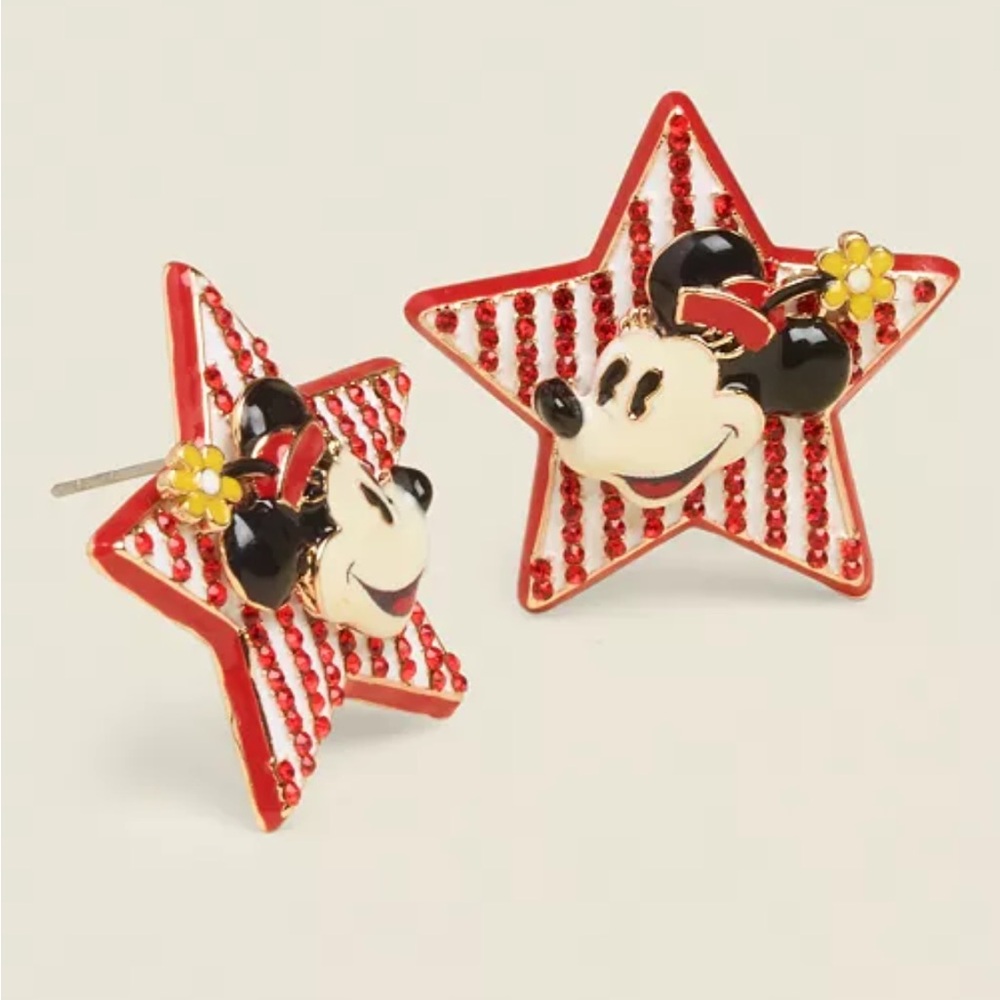 NWT Disney BaubleBar Minnie Mouse Star Stud Earrings, Created for Macy’s